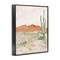 Stupell Industries Cactus Plants Dry Desert Scene Distant Cliffs Framed Giclee Design By Lanie Loreth